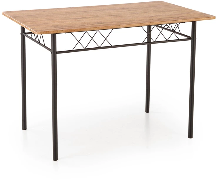 FAUST set + 4 chairs color: natural oak / juodas