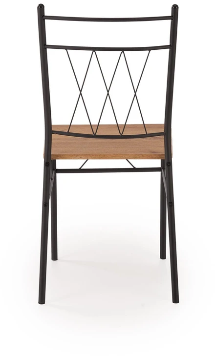 FAUST set + 4 chairs color: natural oak / juodas