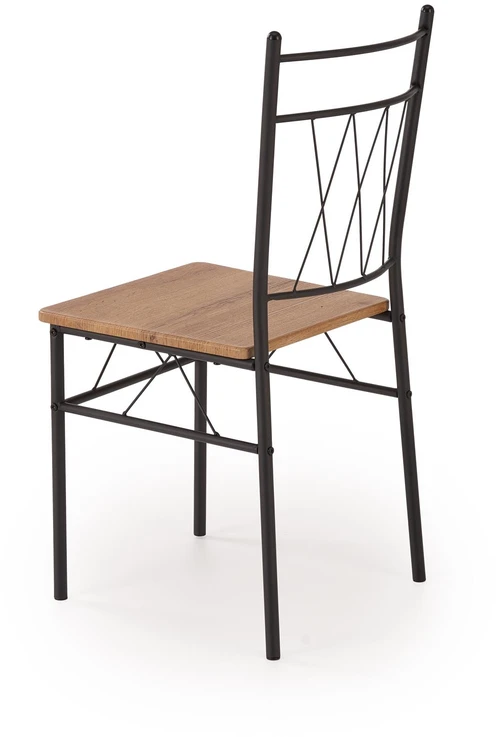 FAUST set + 4 chairs color: natural oak / juodas