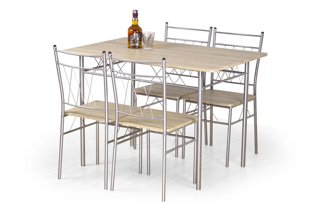 FAUST set + 4 chairs color: sonoma oak