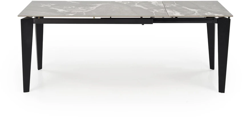 FELIX extension table, pilkas marble / juodas