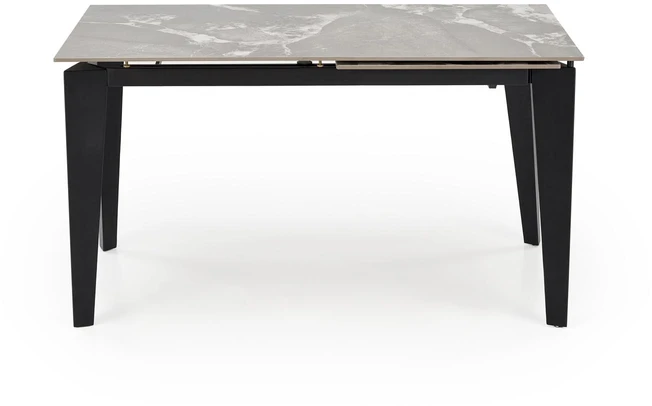 FELIX extension table, pilkas marble / juodas