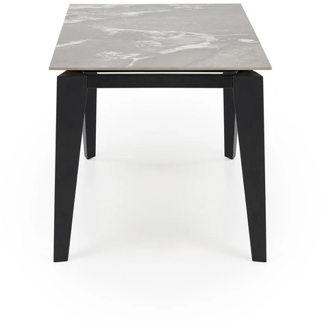 FELIX extension table, pilkas marble / juodas