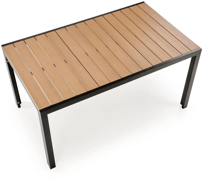 FIERRO rectangle table, ruda /juodas