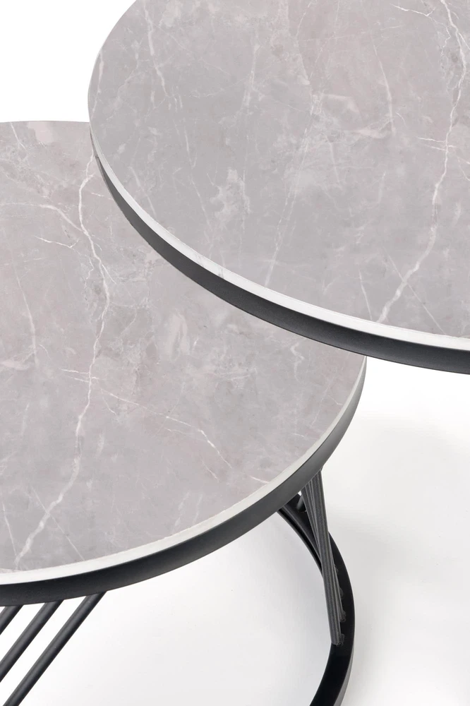 FLAMINGO set of 2 coffee tables, pilkas marble