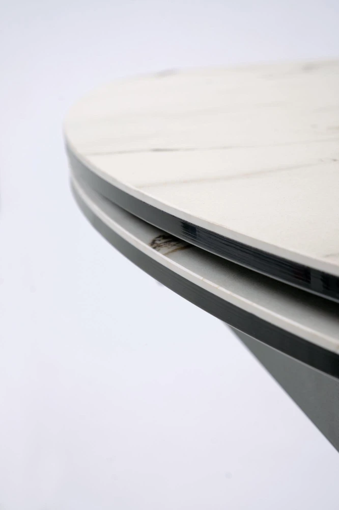 FLAVOR extension table, baltas marble / walnut