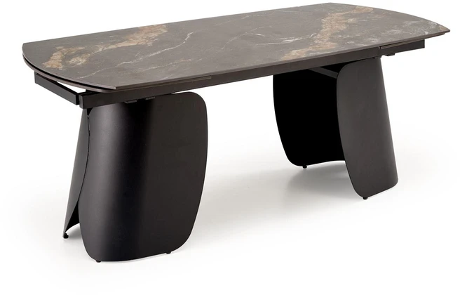 FORUM extension table, juodas marble / juodas