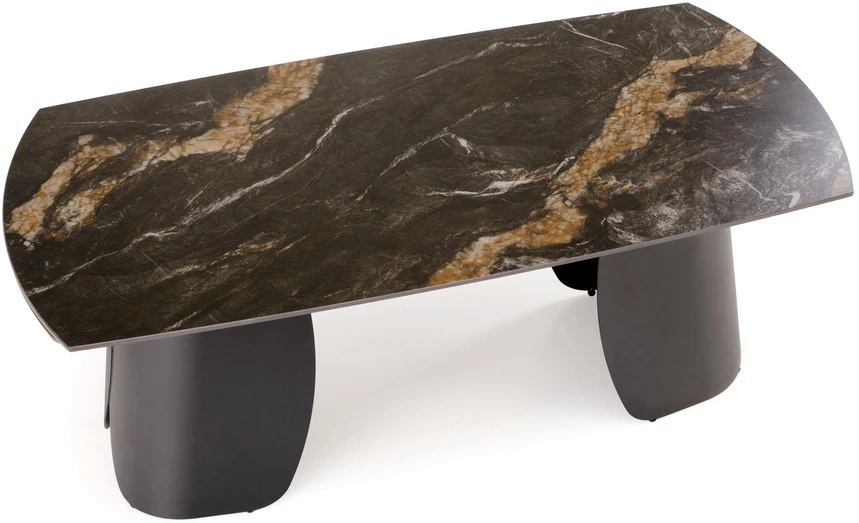 FORUM extension table, juodas marble / juodas
