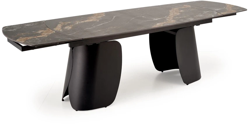 FORUM extension table, juodas marble / juodas