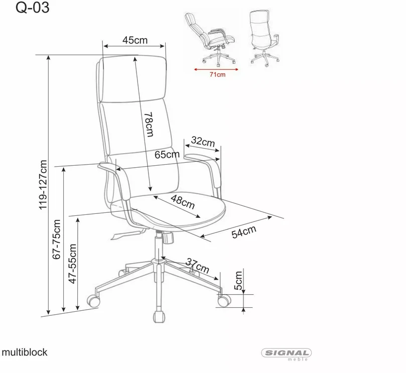 Fotelis Fotel Q-03 pasukama kėdė