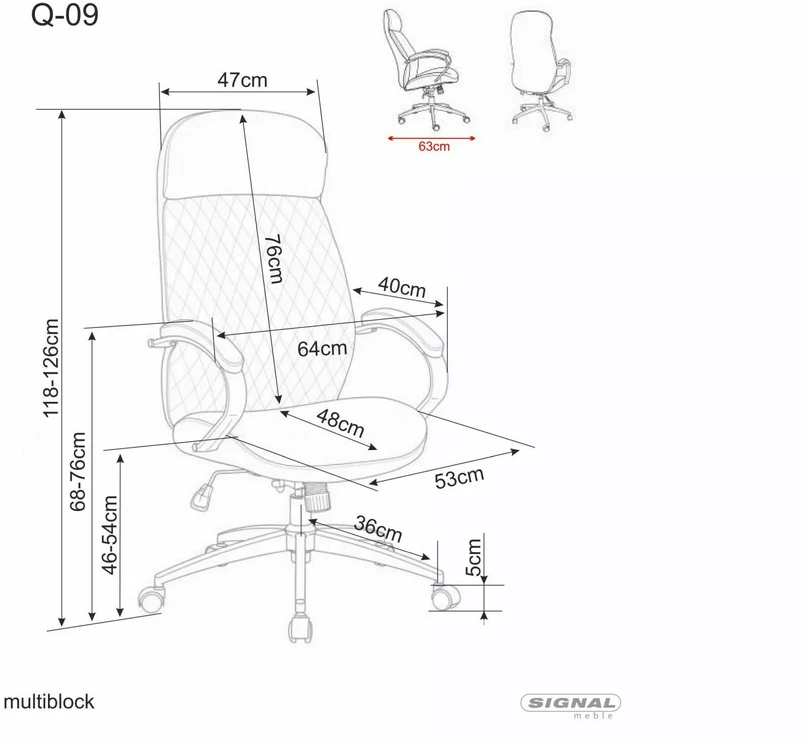 Fotel Q-09 pasukama kėdė