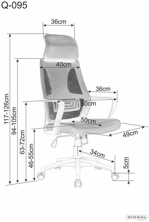 Signal Meble Fotel Q-095 pasukama kėdė