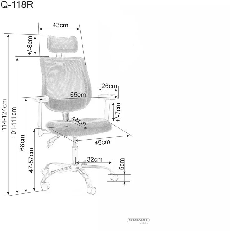 Signal Meble Fotel Q-118R pasukama kėdė