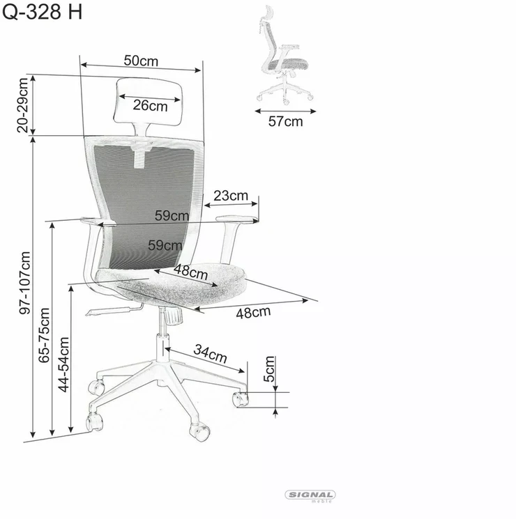 Signal Meble Fotel Q-328H pasukama kėdė