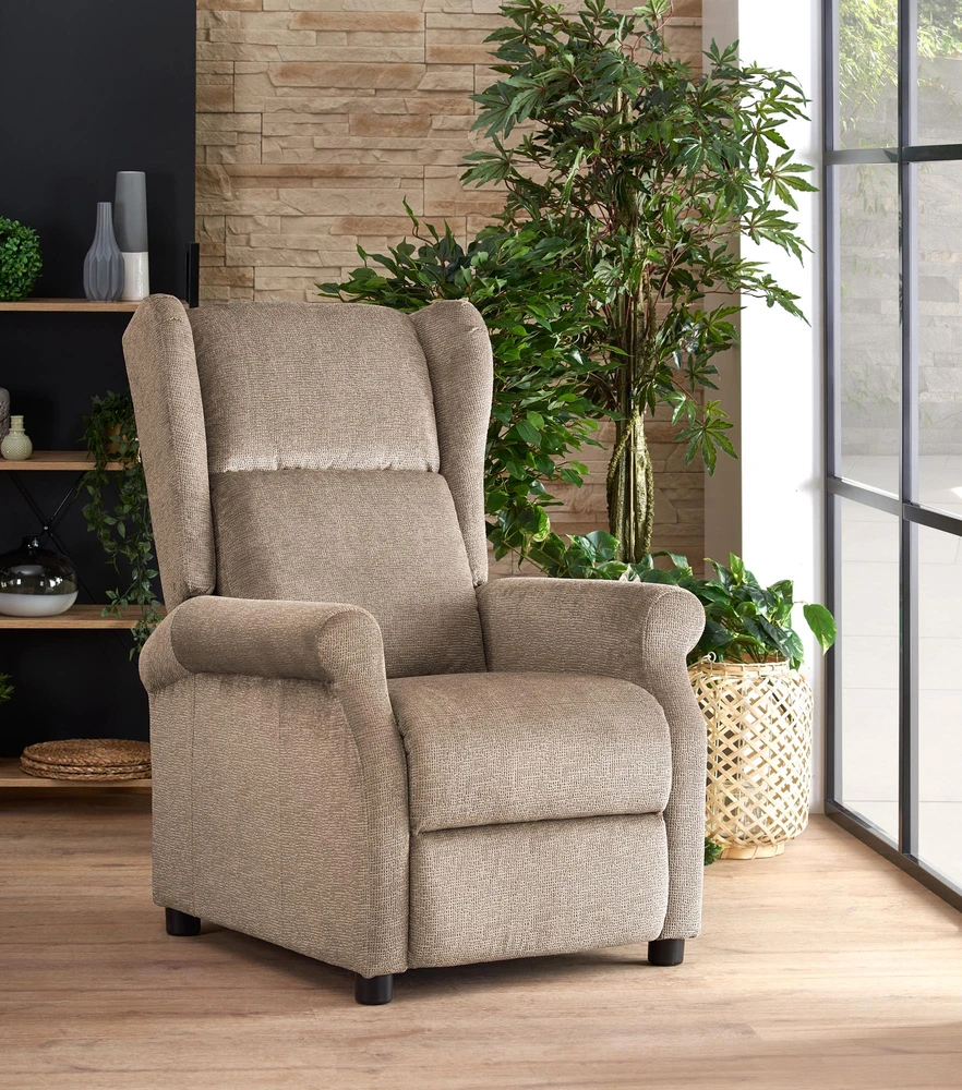 Fotelis AGUSTIN M recliner with massage function, color: beige