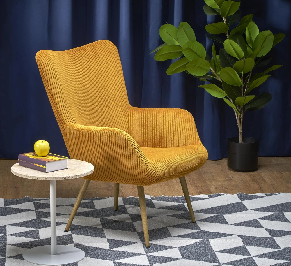 Fotelis AMARO leisure chair, mustard