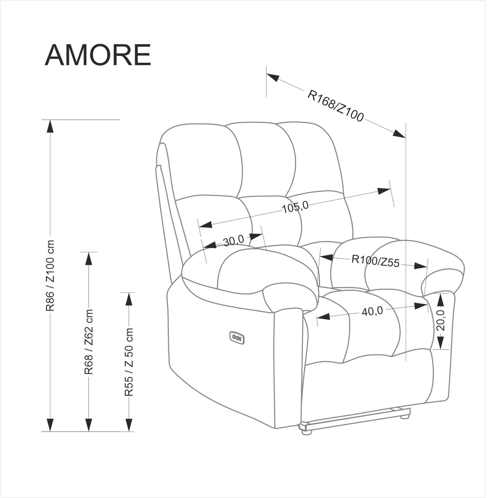 Fotelis AMORE laisvalaikio kėdė, smėlio spalvos