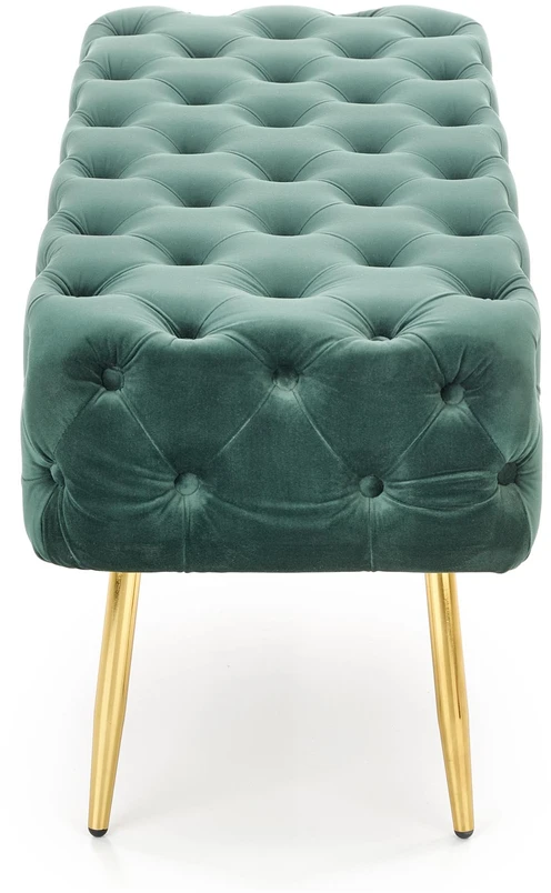 Fotelis ATHENA bench color: dark žalias / auksinis