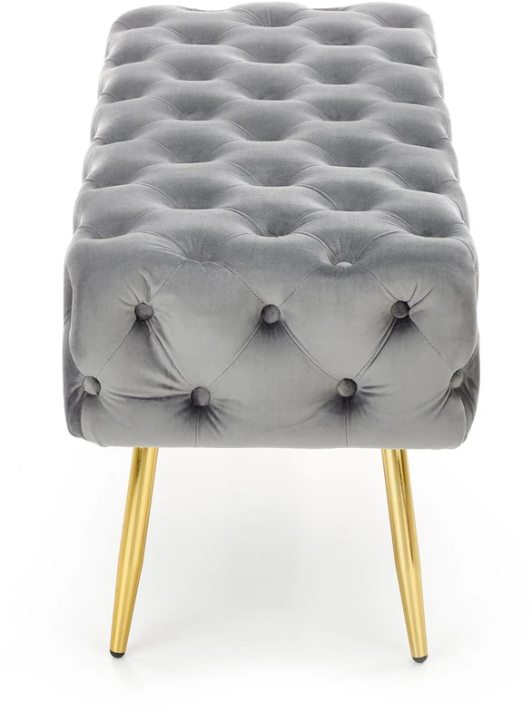 Fotelis ATHENA bench color: pilkas / auksinis