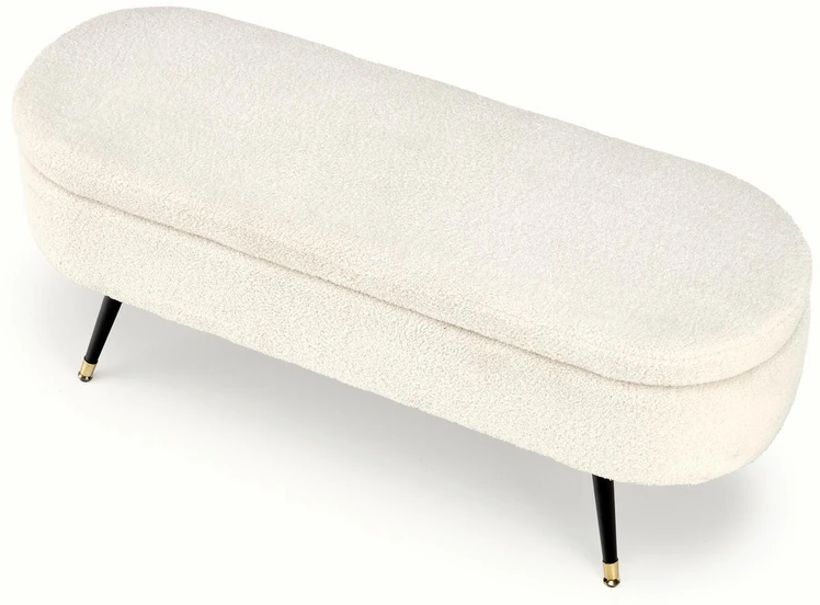 Fotelis AVEIRO bench with storage funstion, creamy
