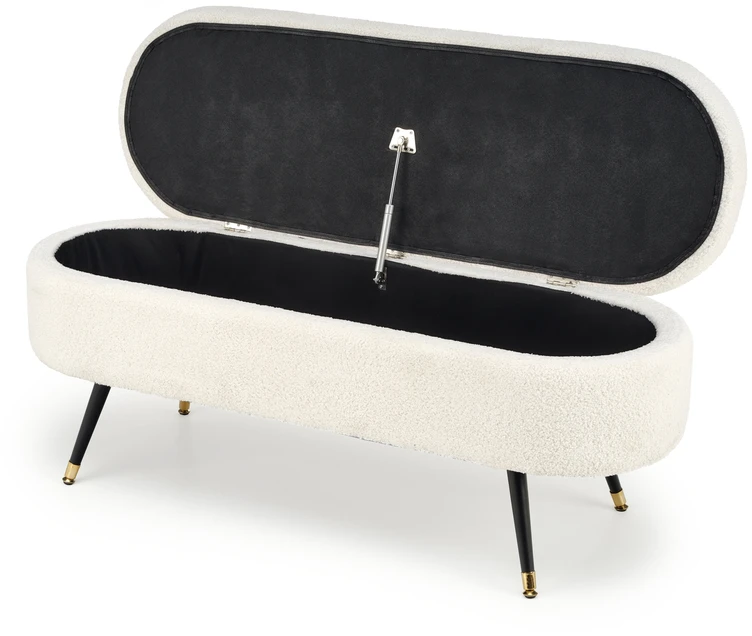 Fotelis AVEIRO bench with storage funstion, creamy