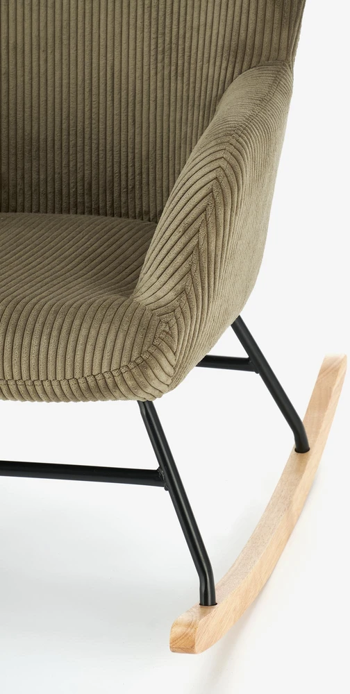 Fotelis BELMIRO rocking chair, olive