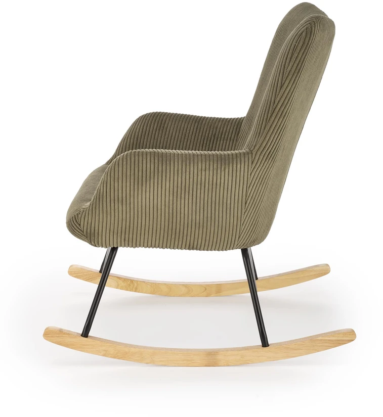 Fotelis BELMIRO rocking chair, olive