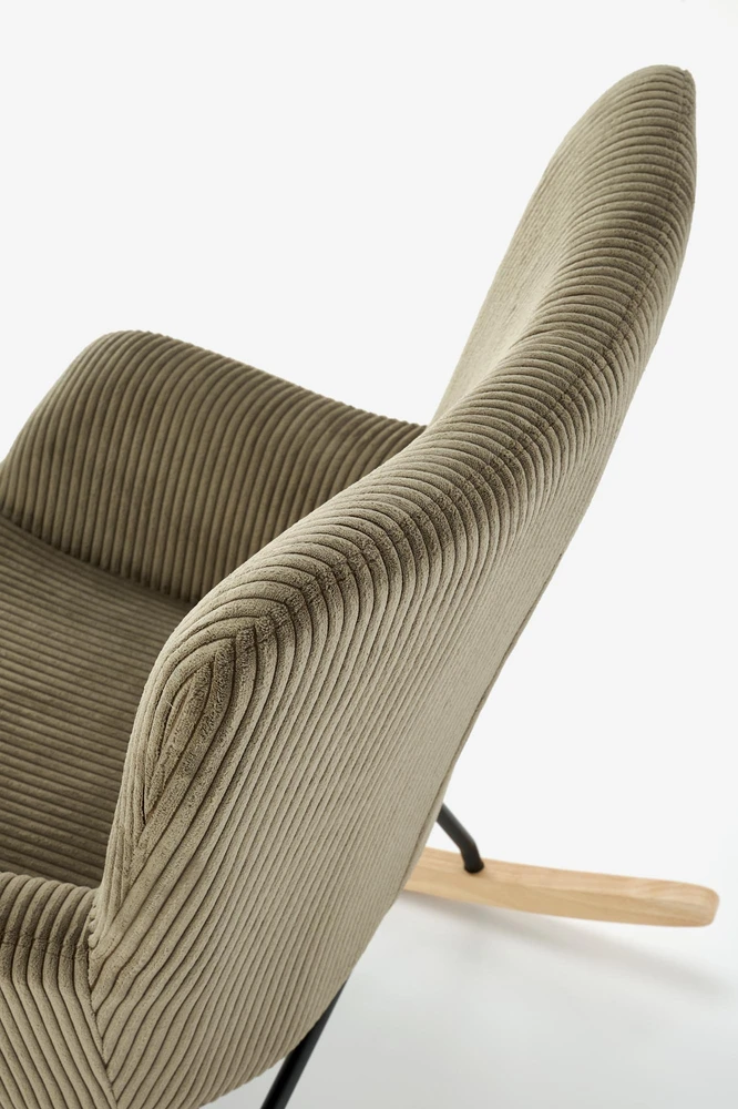 Fotelis BELMIRO rocking chair, olive