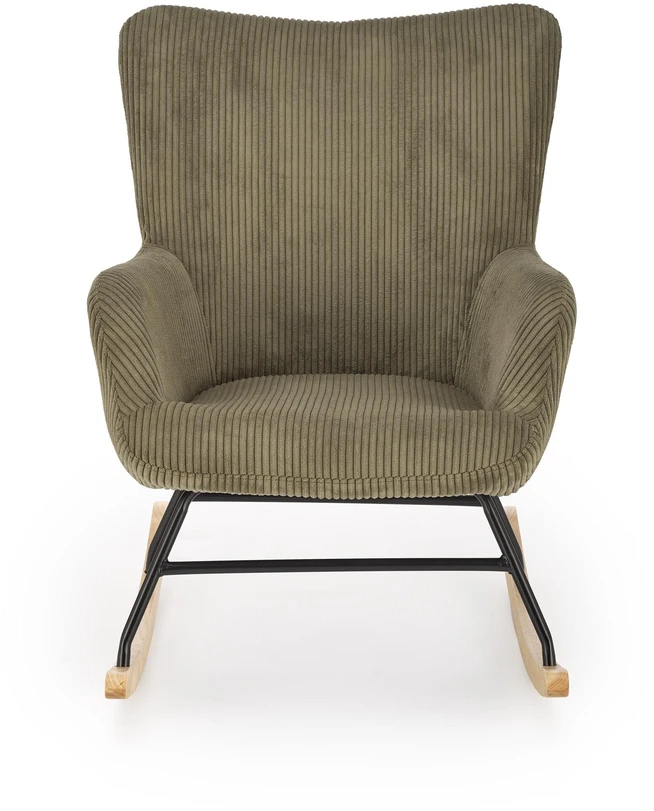 Fotelis BELMIRO rocking chair, olive