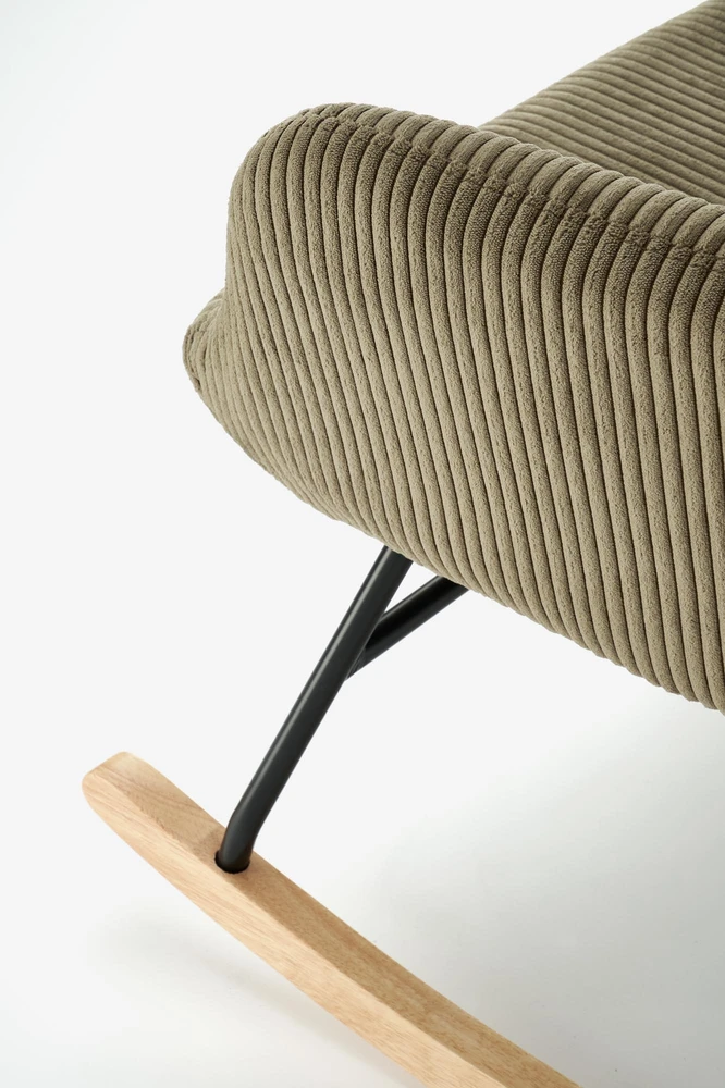 Fotelis BELMIRO rocking chair, olive