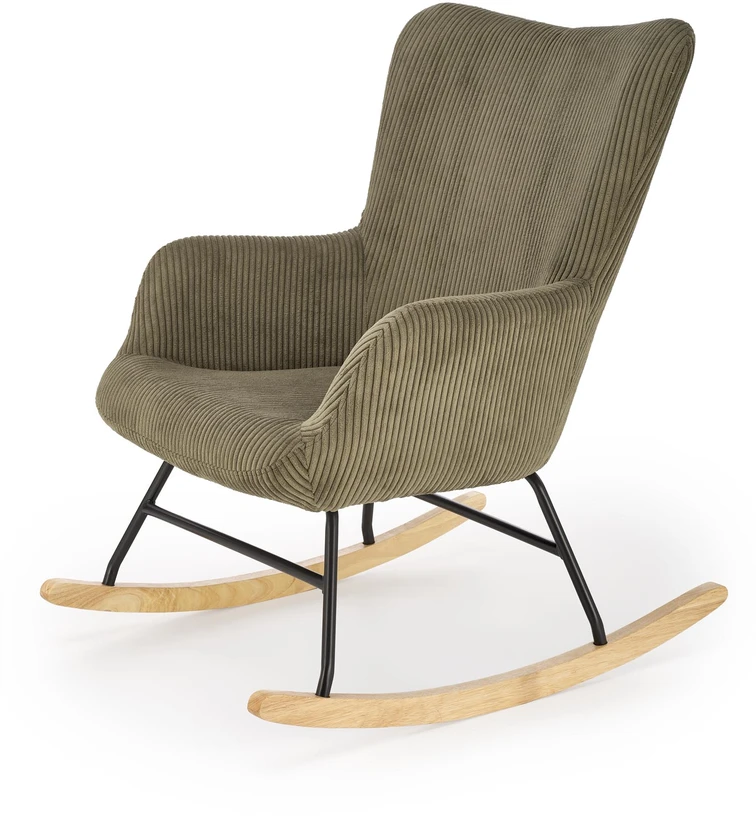 Fotelis BELMIRO rocking chair, olive
