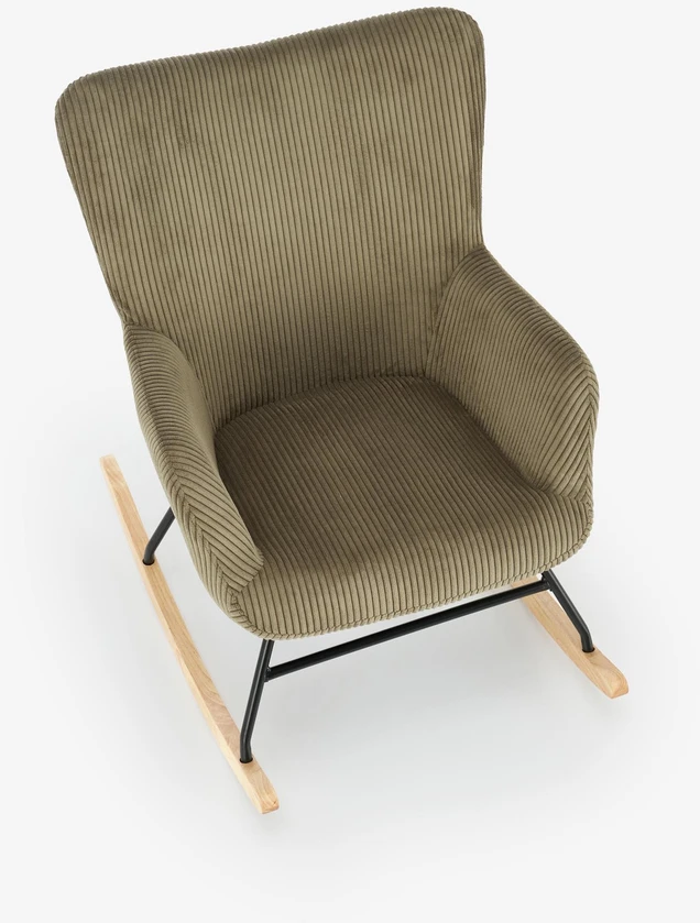 Fotelis BELMIRO rocking chair, olive