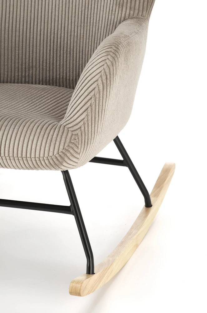 Fotelis BELMIRO rocking chair, pilkas