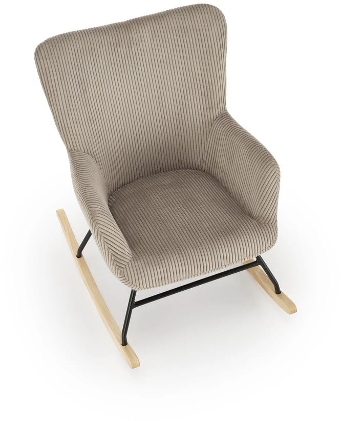 Fotelis BELMIRO rocking chair, pilkas