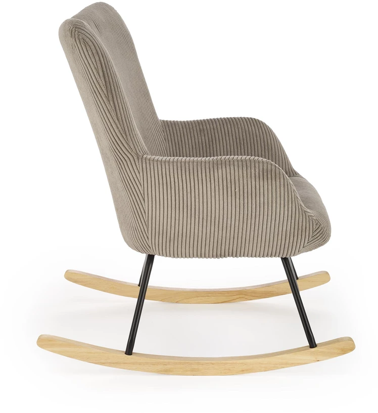 Fotelis BELMIRO rocking chair, pilkas