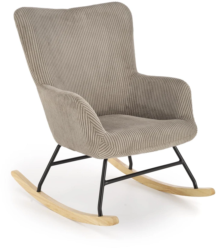 Fotelis BELMIRO rocking chair, pilkas