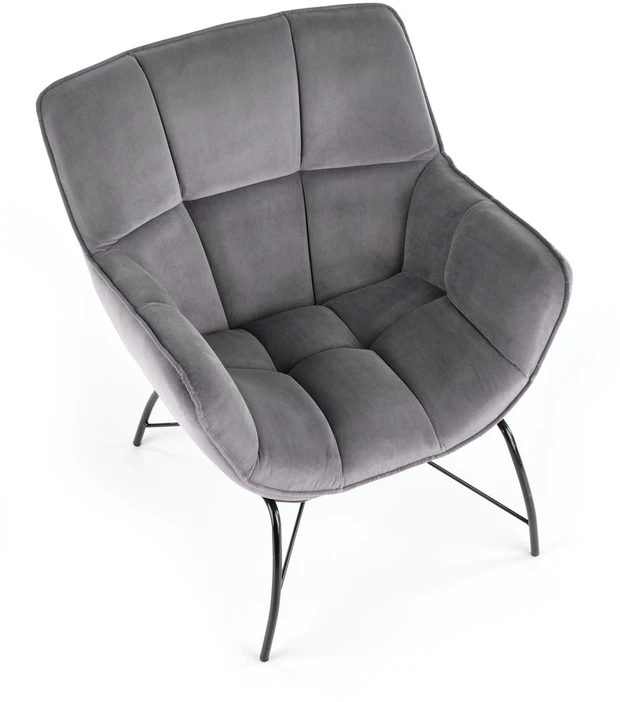 Fotelis BELTON leisure chair color: pilkas