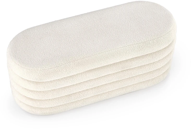 Fotelis BLISS bench with storage function, creamy