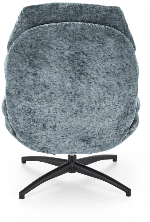 Fotelis Blue DARIO leisure chair, with stool, mėlynas