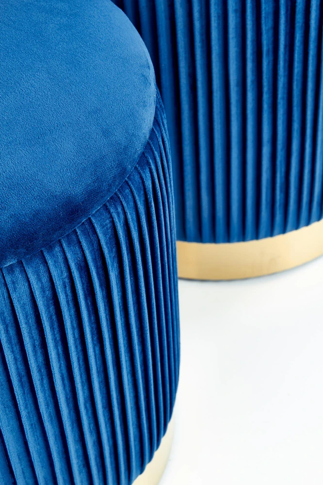 Fotelis Blue MONTY set of two stools: color: dark mėlynas
