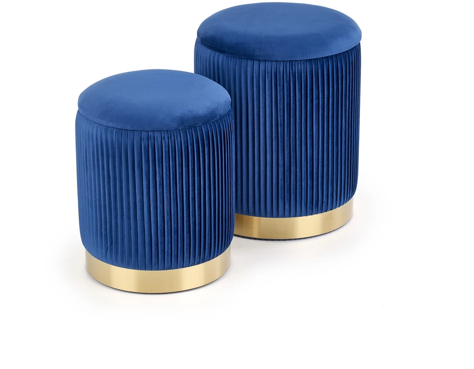 Fotelis MONTY set of two stools: color: dark mėlynas
