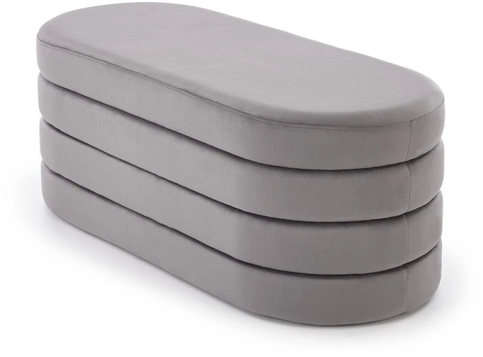 Fotelis CALPI bench with storage function, pilkas