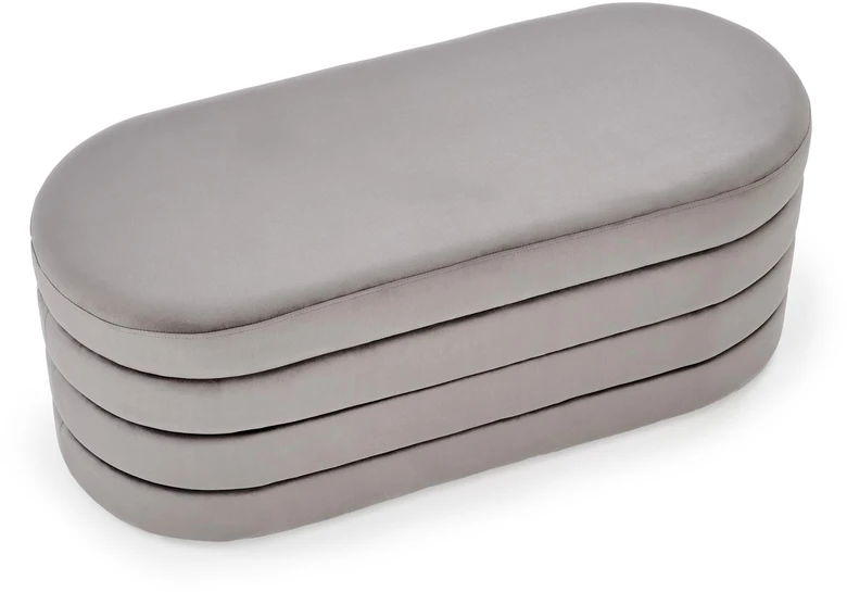 Fotelis CALPI bench with storage function, pilkas