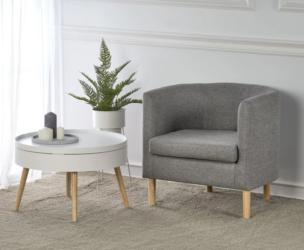 Fotelis CLUBBY chair, color: pilkas