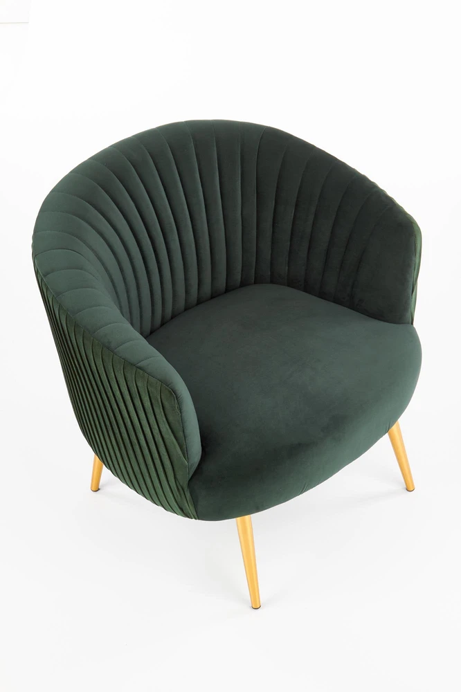Fotelis CROWN l. chair, color: dark žalias