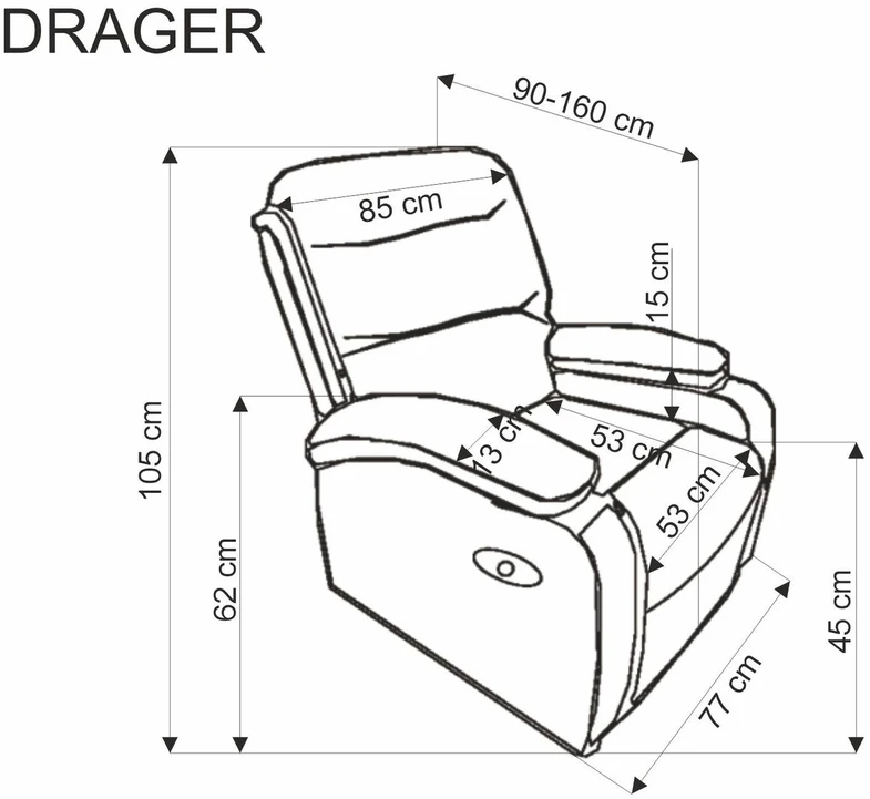 Fotelis DRAGER leisure chair, beige