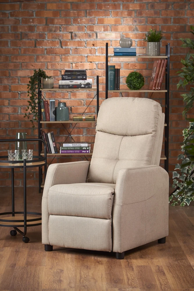 Fotelis FELIPE recliner, color: beige