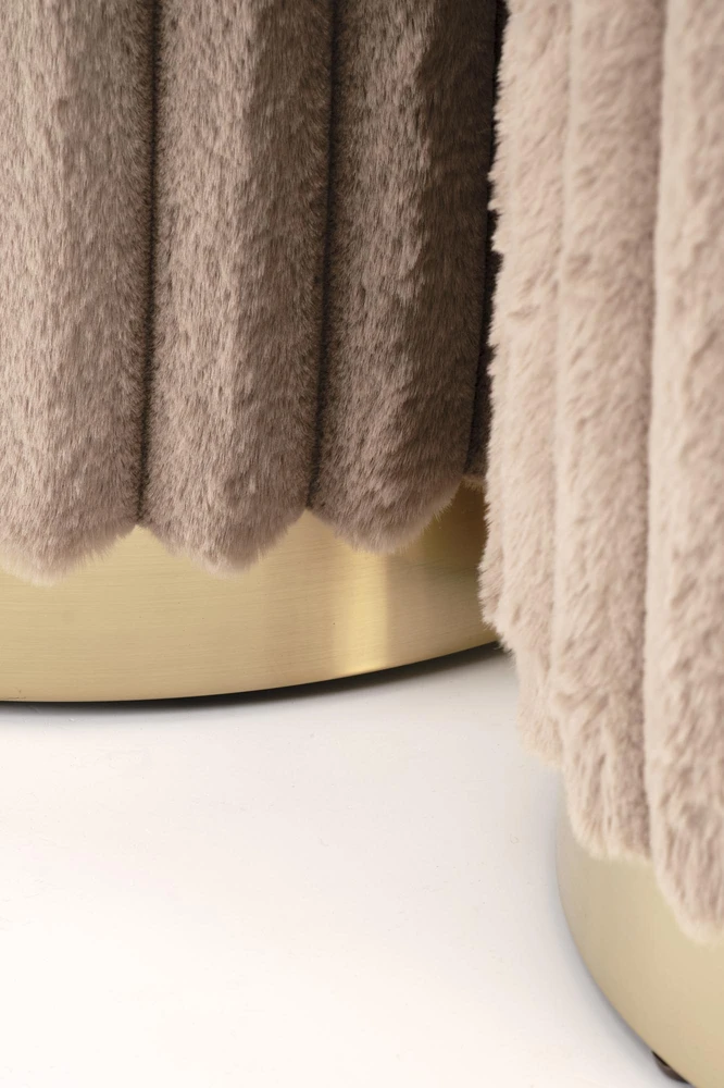 Fotelis FIDO set of two stools: color: cappuccino / auksinis