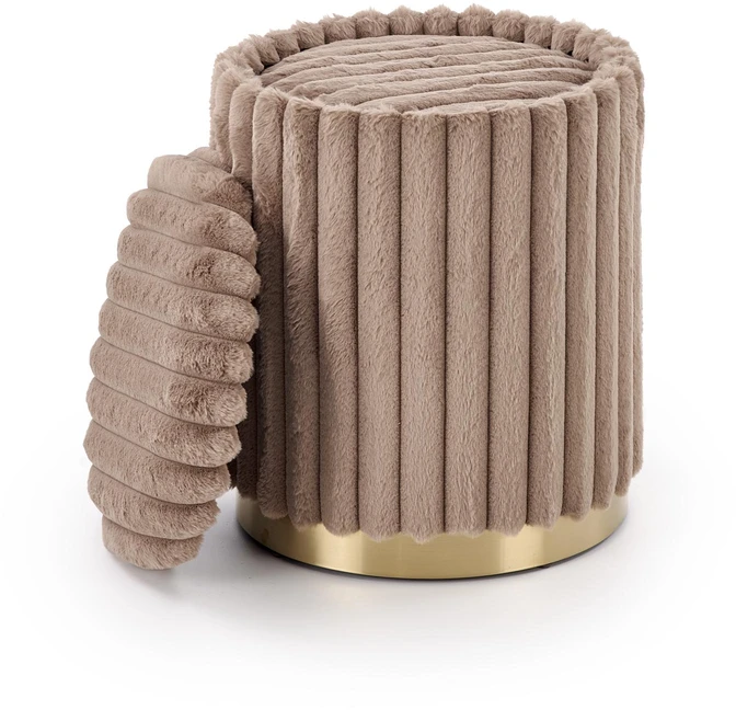 Fotelis FIDO set of two stools: color: cappuccino / auksinis