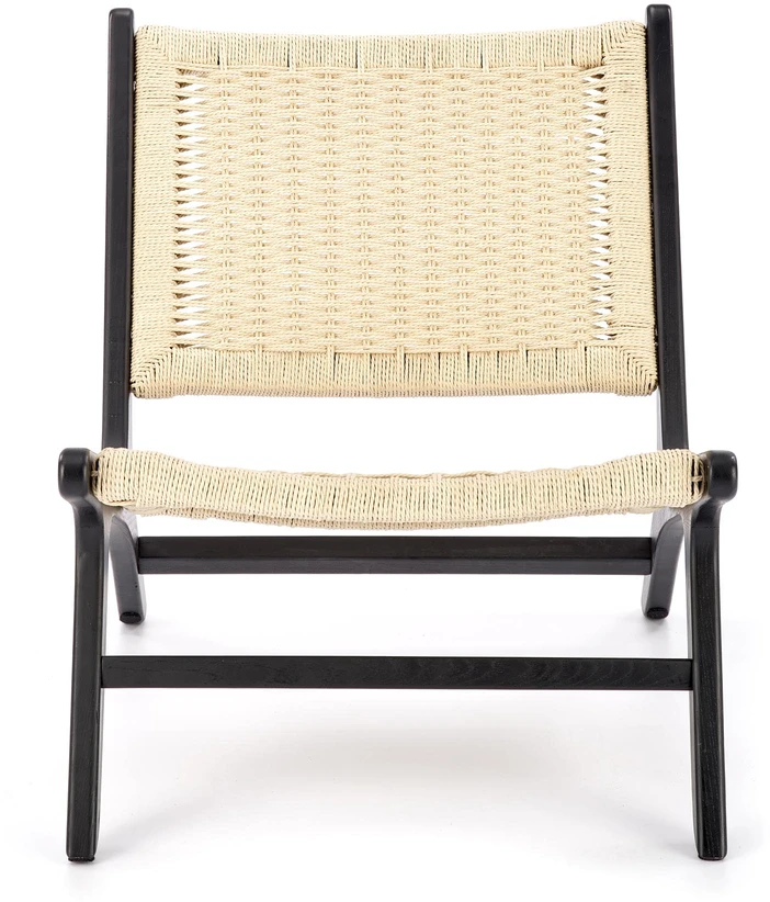 Fotelis FODEN leisure chair, juodas / natural